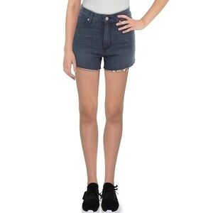 Paige Margot High Rise Raw Hem Cut Off Pebbles Indigo Denim Jean Short Sz 32 New